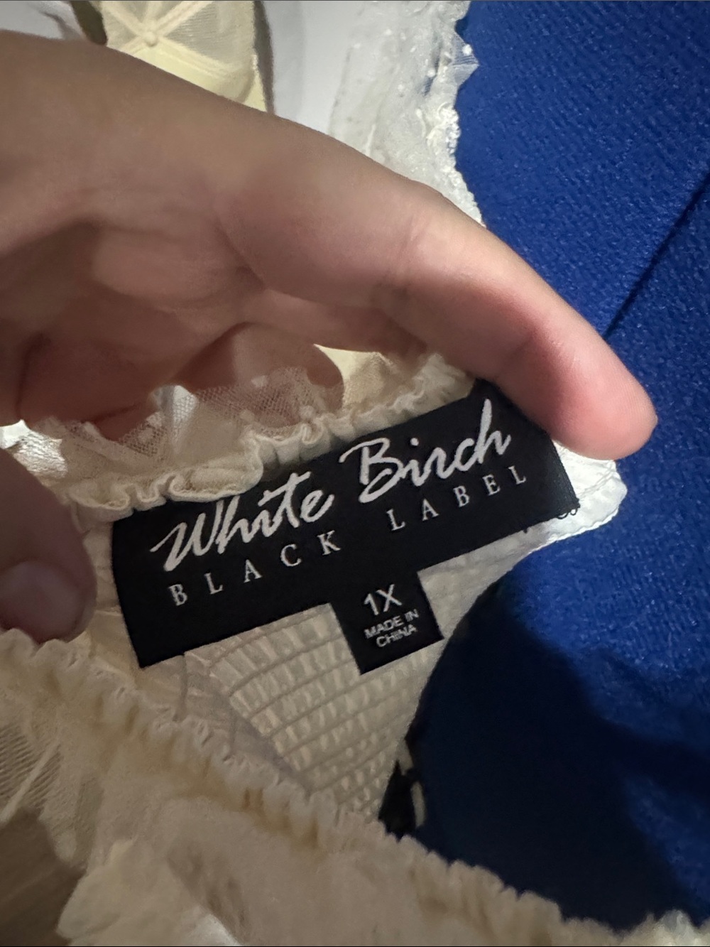 white birch Cream Ruffled Mini Dress - Picture 5 of 5